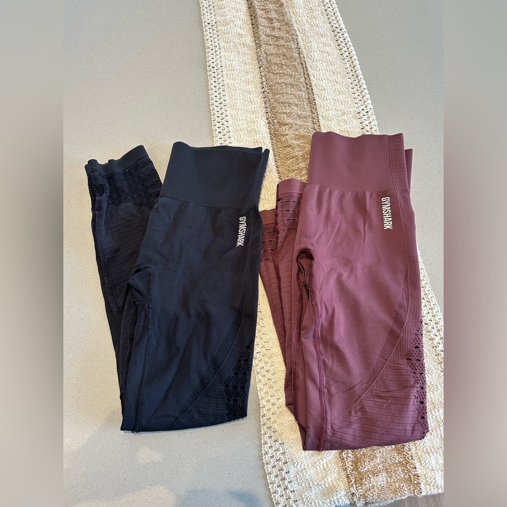 Gymshark Women’s High Waisted Energy Seamless Leggings Bundle in Size Medium